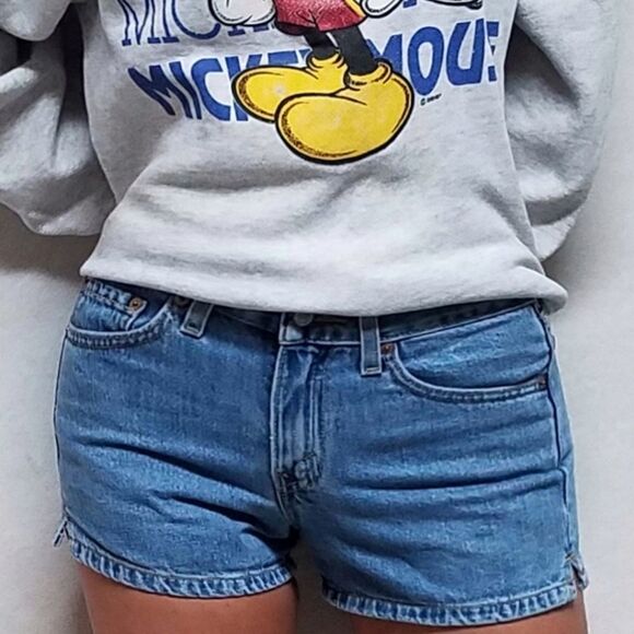 VINTAGE Y2K Levi's Daisy Duke Denim Shorty Shorts - Picture 3 of 11